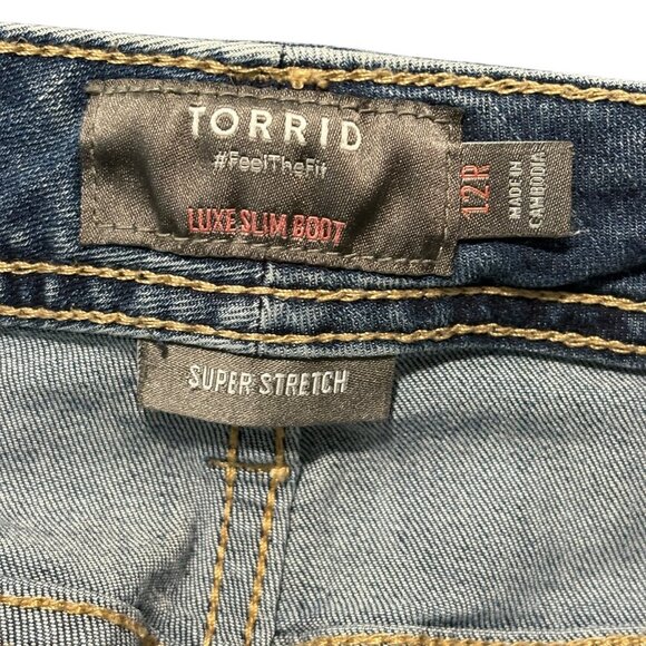 Torrid Luxe Slim Medium Rise Bootcut Jeans Women's Size 12 Regular - Picture 7 of 7
